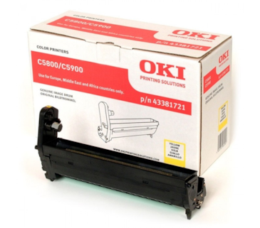 Tambor Laser Oki Okipage C5800/5900 - Amarelo - (43381721)