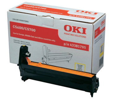 Tambor Laser Oki Okipage C5600/5700 - Amarelo - (43381705)