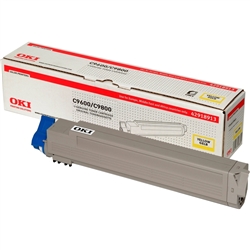 Toner Laser Oki Okipage C9600/9800 - Amarelo - - OKIC9600A
