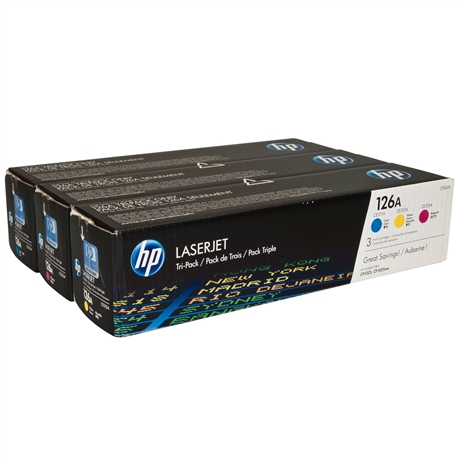 Toner Laser HP LaserJet Pro CP1025N - PACK C/ 3 Cores - HPCF341A