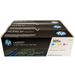 Toner Laser HP LaserJet Pro 300/400 - PACK c/ 3 Cores - HPCF370AM