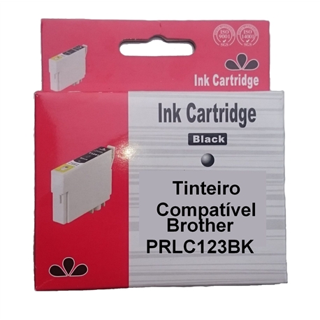 Tinteiro Comp. Preto p/ Brother LC123BK/LC121BK - PRLC123BK