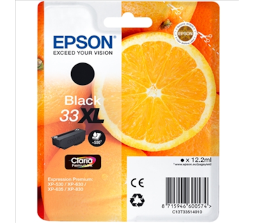 Tinteiro Preto Epson Expression Home XP-530/630/830 - 33XL