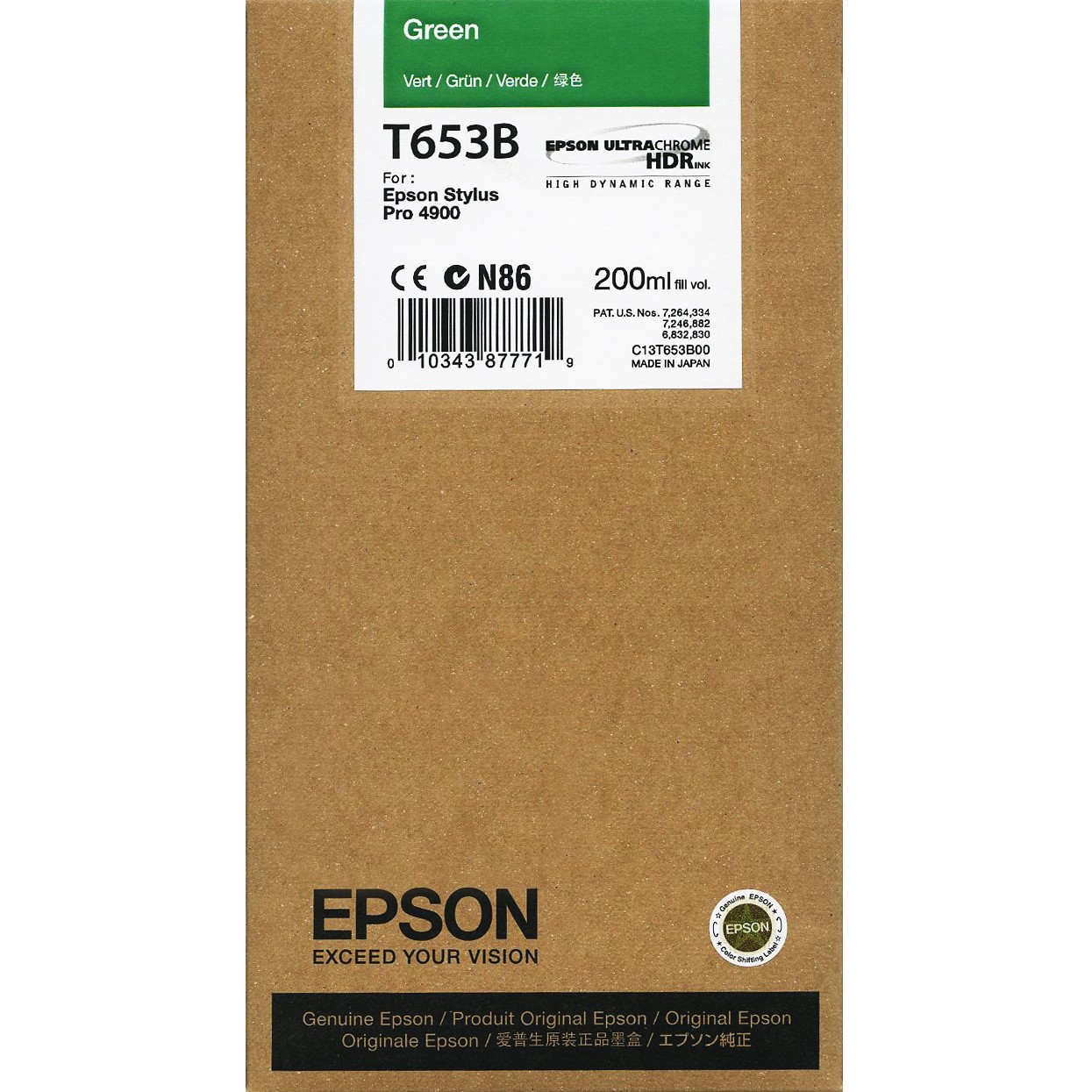 Tinteiro Verde Epson Stylus Pro 4900 - 200 ml