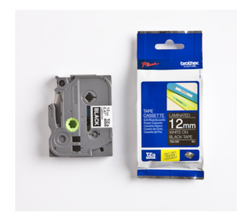 Fita Brother P-Touch Preto/Branco 12 mm x 8 m