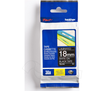 Fita Brother P-Touch Preto/Branco 18 mm x 8 m