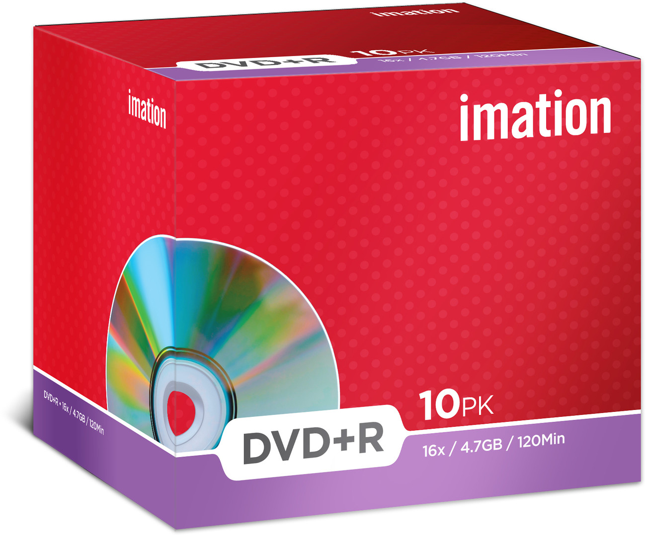 DVD+R Imation - 4,7 Gb - 16x - Pack de 10