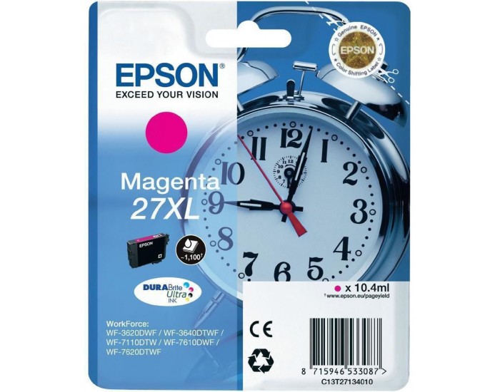 Tinteiro Magenta Epson WorkForce WF-3620dwf/7110dtw - 27XL