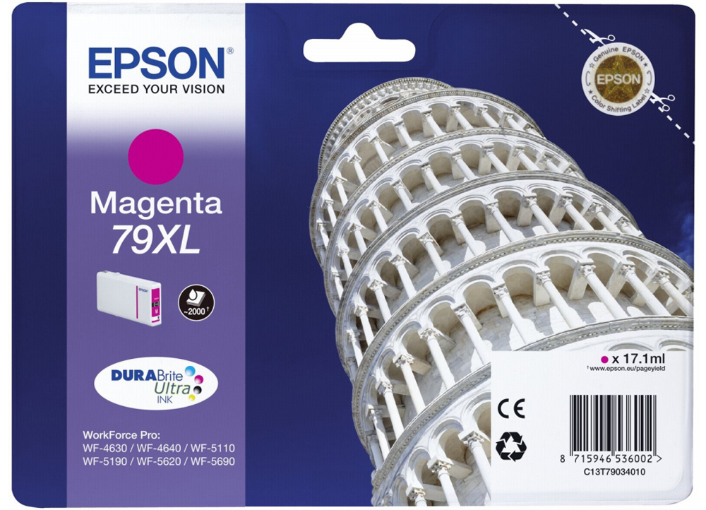 Tinteiro Magenta Epson Workforce Pro WF-4600 Séries - 79XL