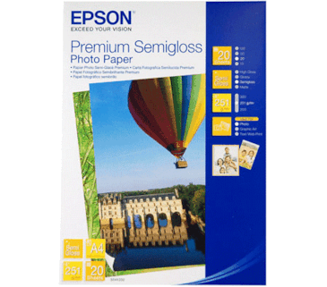 Papel Epson Foto. Semibrilhante Premium - A4