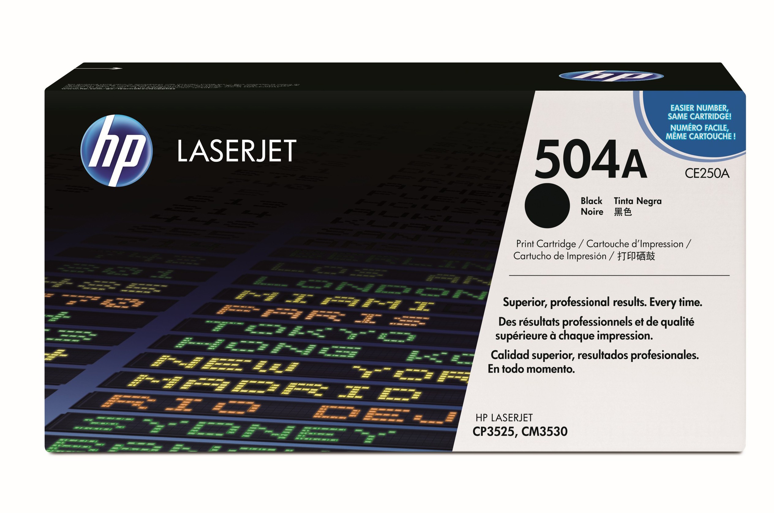 Toner Laser HP LaserJet CP3525/CM3530 - Preto - 5 K - 504A