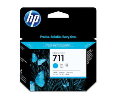 Tinteiro Cião HP Designjet T120/T520 - Pack de 3 - 29ml -711