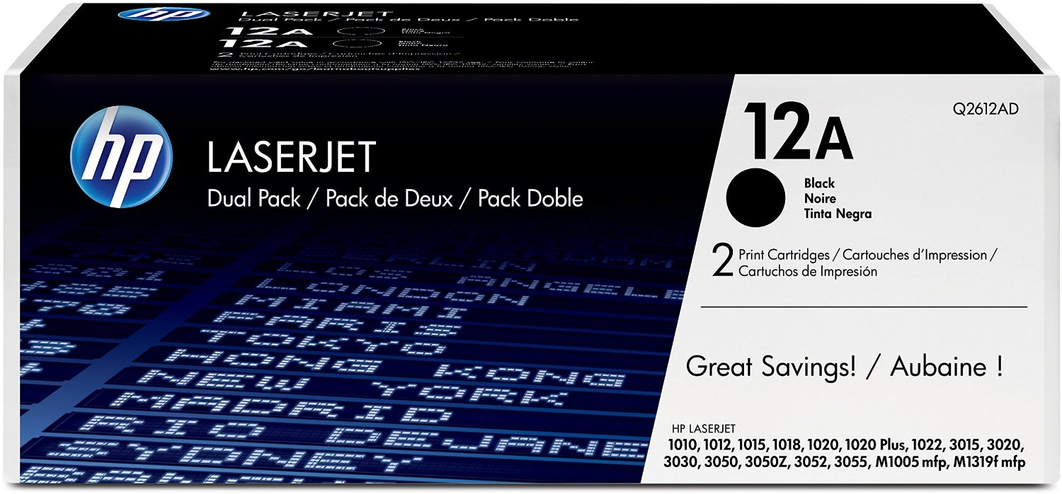 Toner Laser HP LaserJet 1010/1012/1015/1020 - Pack DUPLO