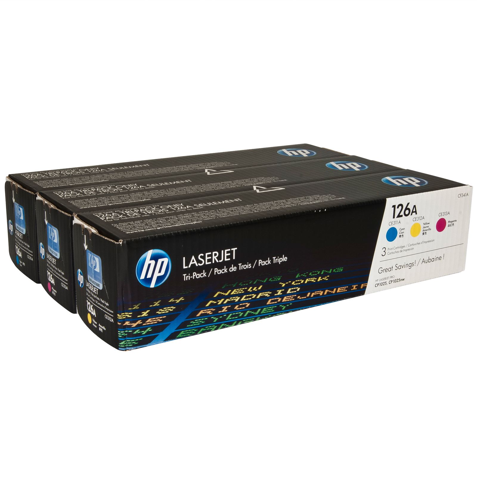Toner Laser HP LaserJet Pro CP1025N - PACK C/ 3 Cores (126A)