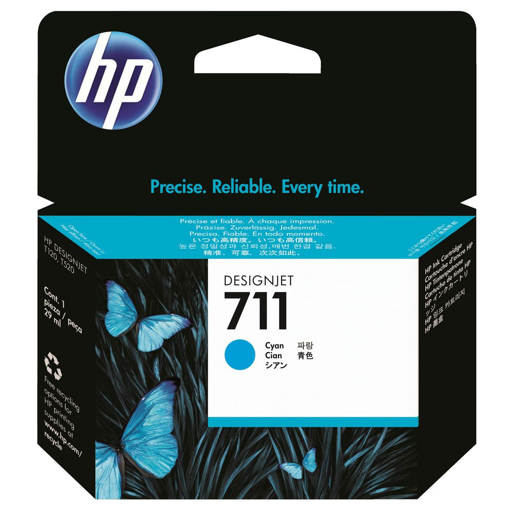 Tinteiro Cião HP Designjet T120/T520 - 29ml - 711