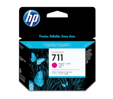 Tinteiro Magenta HP Designjet T120/T520 - Pack 3 - 29ml -711