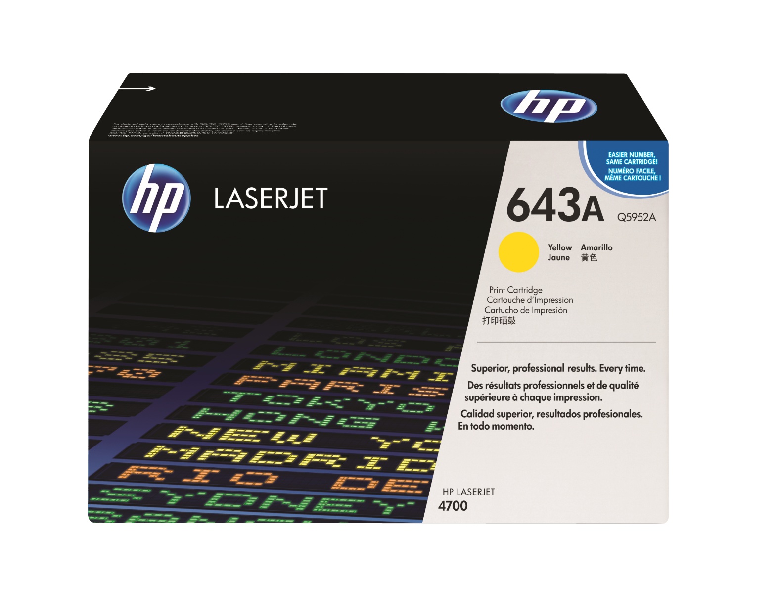 Toner Laser HP LaserJet Color 4700 - Amarelo - 643A