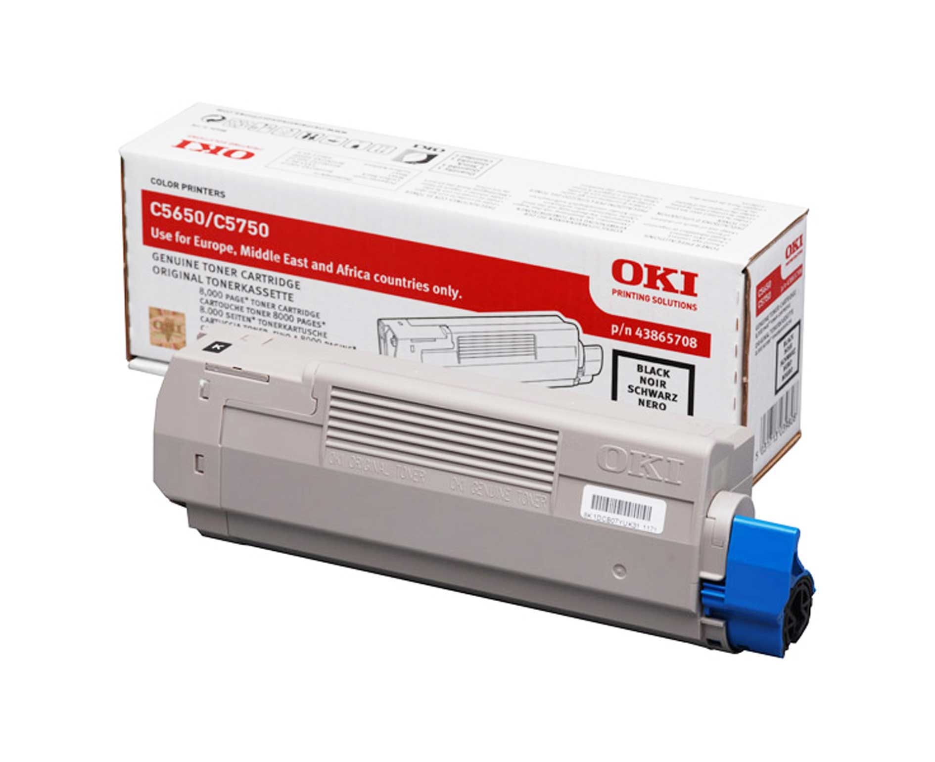 Toner Laser Oki Okipage C5650/5750 - Preto - (43865708)