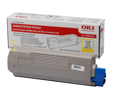 Toner Laser Oki Okipage C5850/5950 - Amarelo - (43865721)