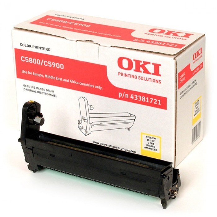 Tambor Laser Oki Okipage C5800/5900 - Amarelo - (43381721)