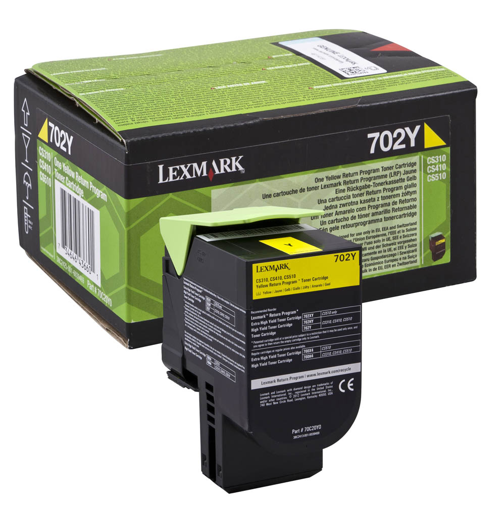 Toner Laser Lexmark CS310/410/510 - Amarelo - 1000 Cópias