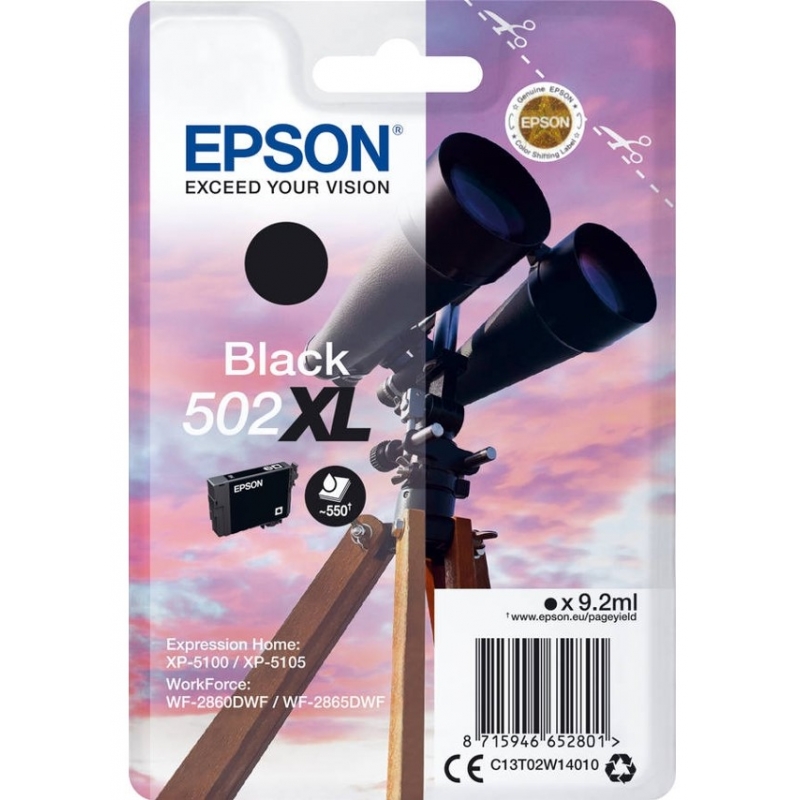 Tinteiro Preto Epson Expression PremiumXP-5100/WF-2860-502XL