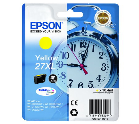 Tinteiro Amarelo Epson WorkForce WF-3620dwf/7110dtw - 27XL