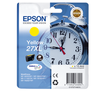 Tinteiro Amarelo Epson WorkForce WF-3620dwf/7110dtw - 27XL