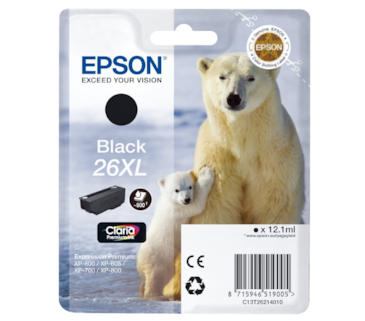 Tinteiro Preto Epson Expressin Premium XP-600/700/800 - 26XL