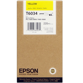 Tinteiro Amarelo Epson Stylus Pro 7800 - 220 ml