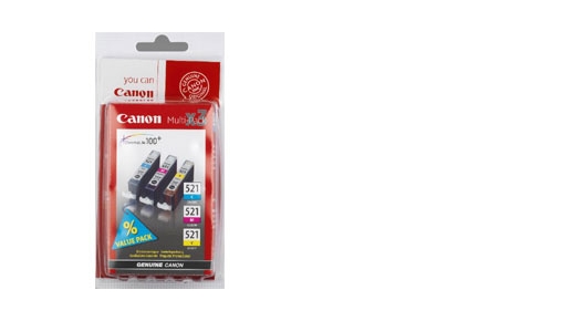Kit de Tinteiros Canon Pixma MP620/630/980 (CLI521C/M/Y)