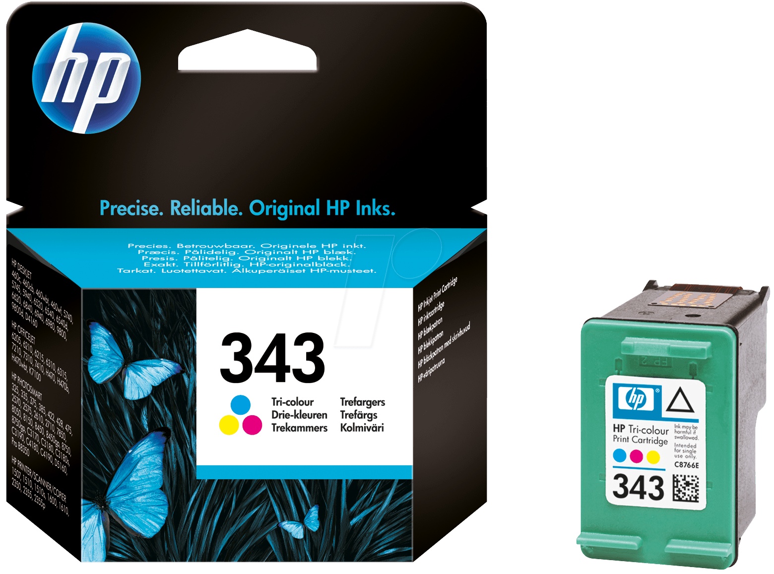 Tinteiro Cores HP DeskJet 5740/6540/6540d/6740 - 7ml - 343