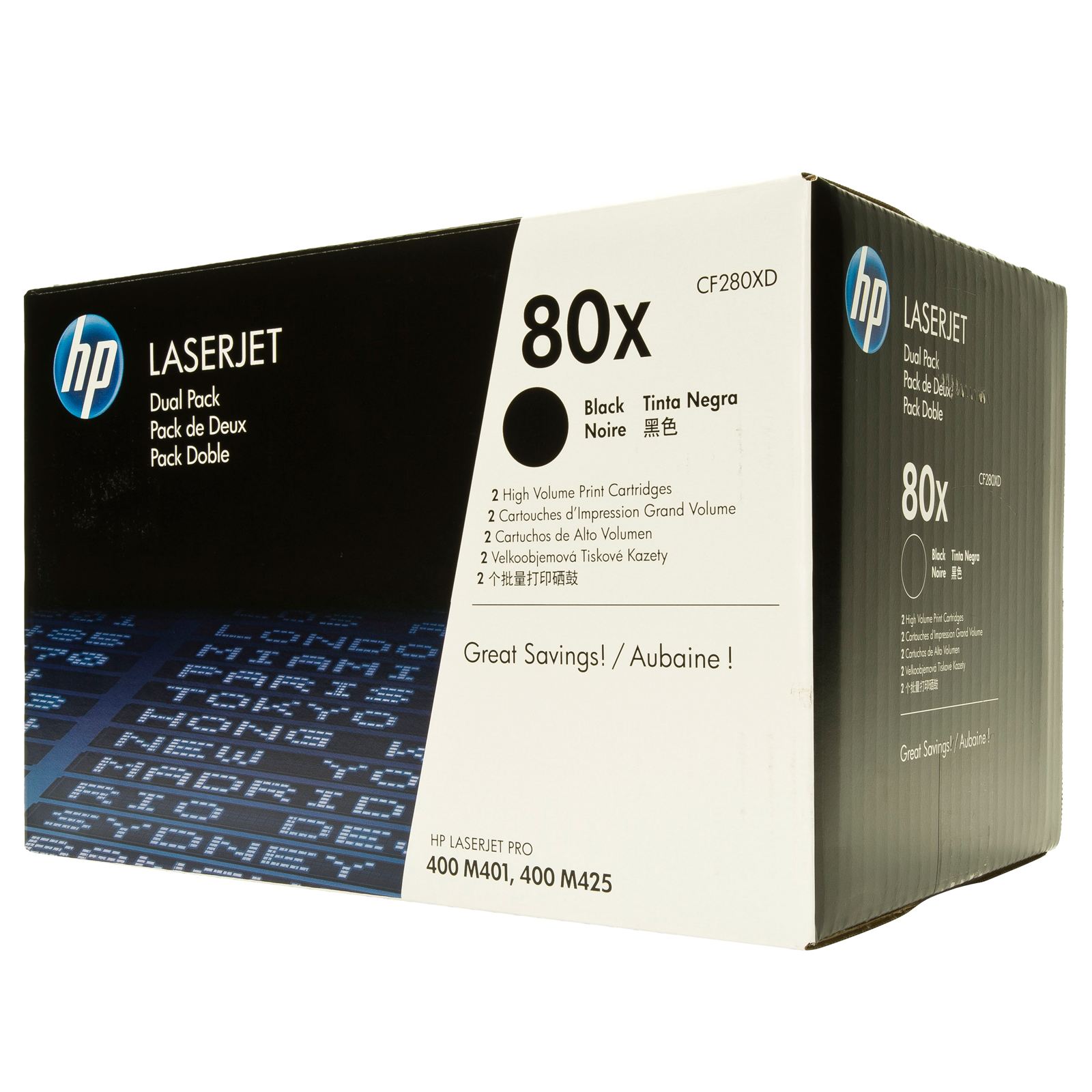 Toner Laser HP LaserJet Pro 400 M401/425 - 80X - DUPLO