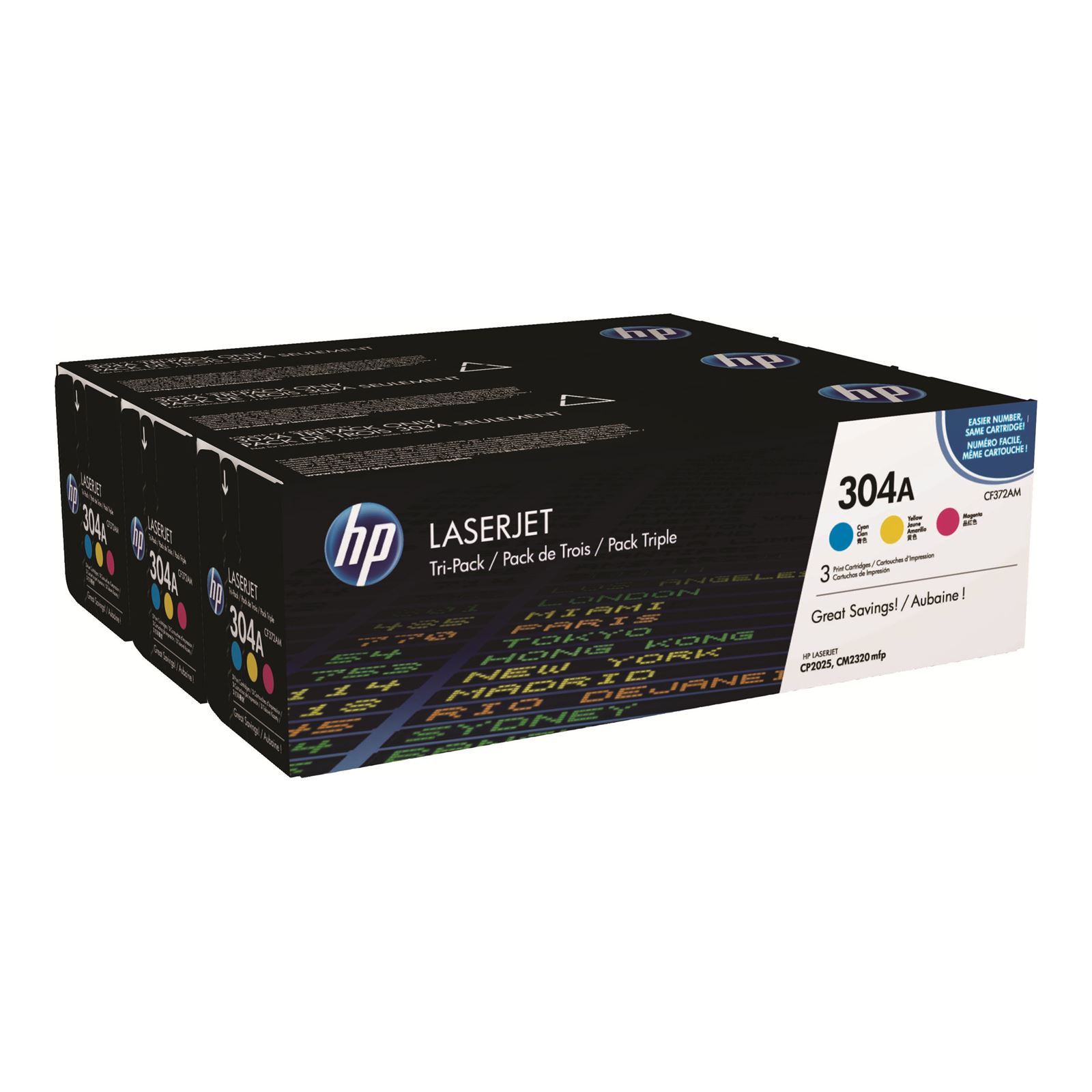 Toner Laser HP LaserJet CP1210/1215 - PACK c/ 3 Cores (125A)