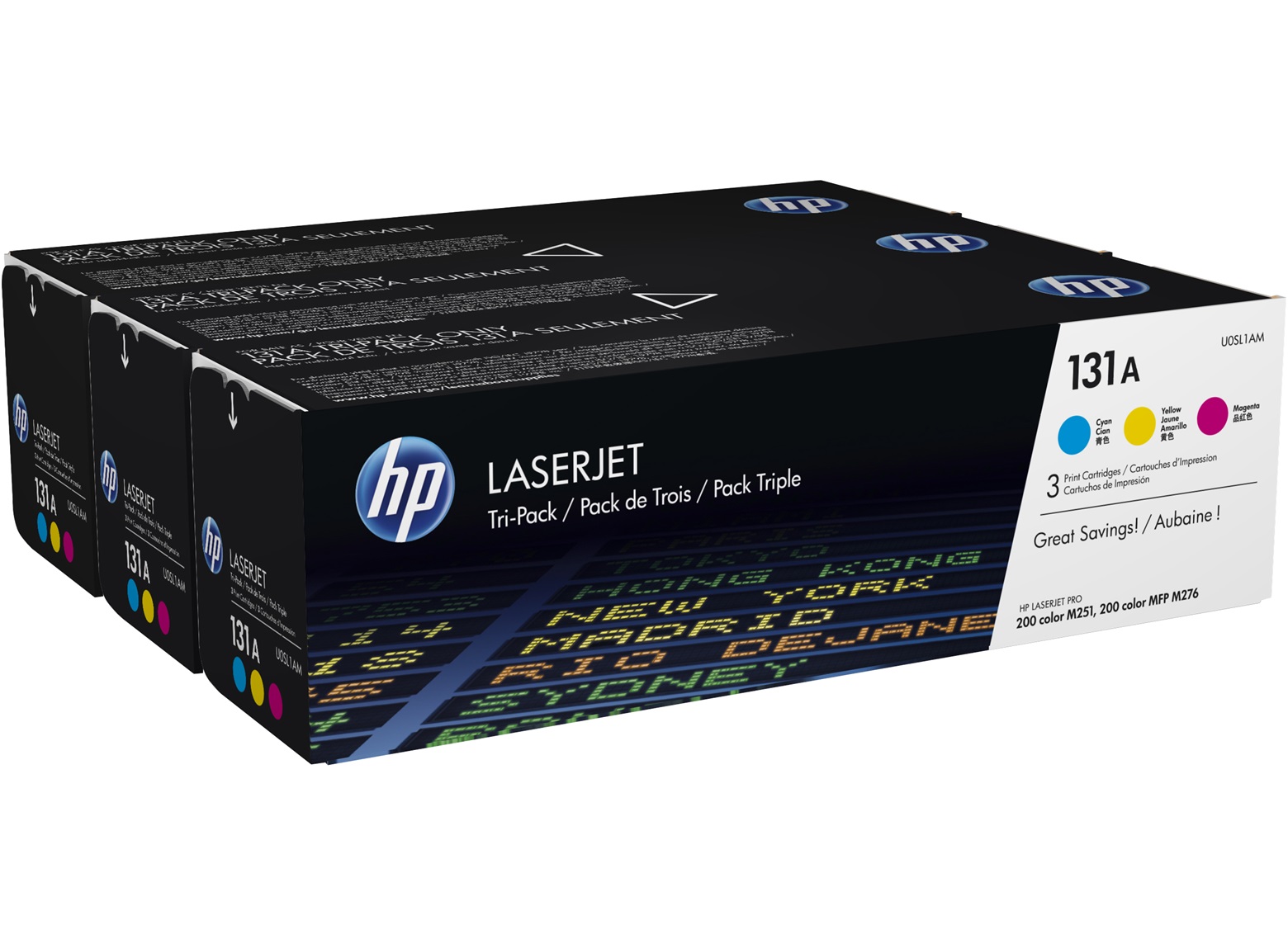 Toner Laser HP LaserJet Pro M251 - PACK c/ 3 Cores (131A)