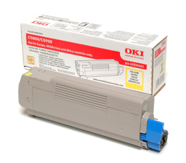 Toner Laser Oki C5550MFP/5800/5900 - Amarelo - (43324421)