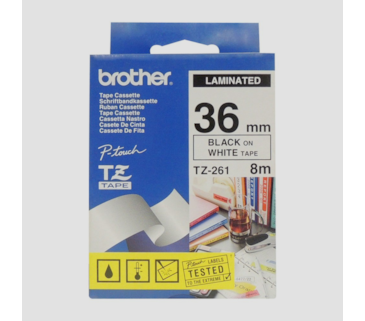 Fita Brother P-Touch Branco/Preto 36 mm x 8 m
