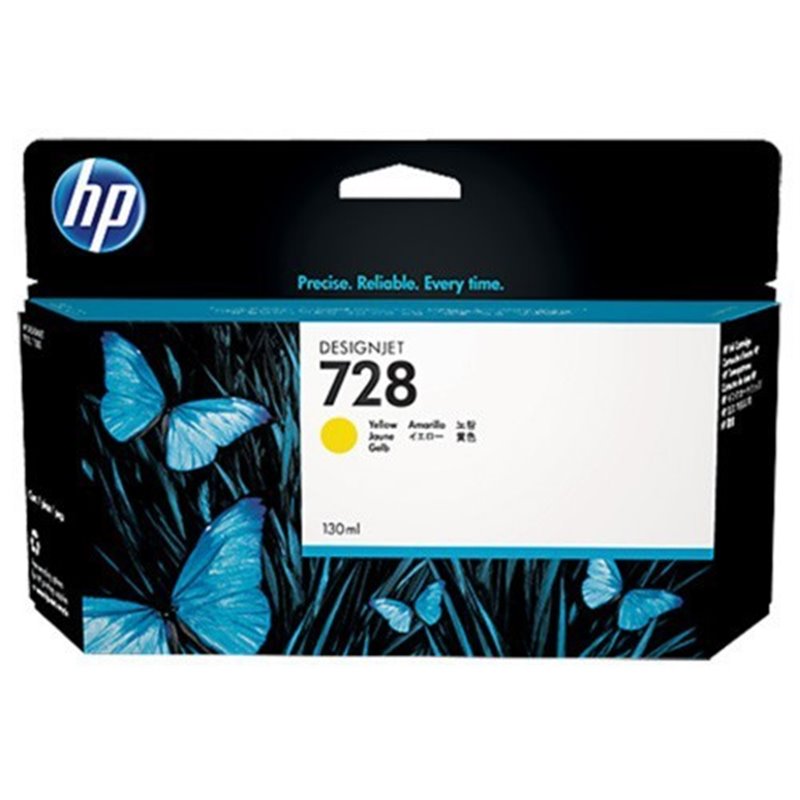 Tinteiro Amarelo HP DesignJet T730/T830 - 130ml - 728
