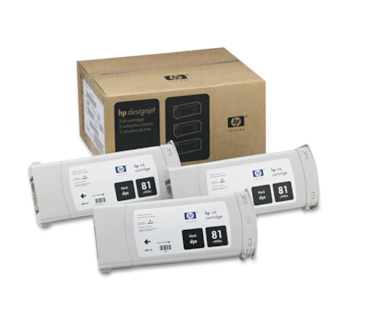 Tinteiro Preto HP DesignJet 5000/5000PS - 81 - Pack de 3