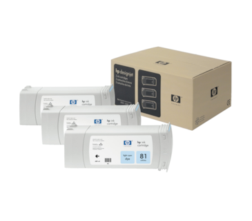 Tinteiro Sião Claro DesignJet 5000/5000PS - 81 - Pack de 3