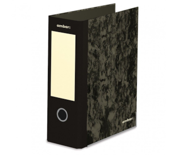 Pack de 5 Pastas com Caixa Ambar 310/80 (Marmoreado Preto)