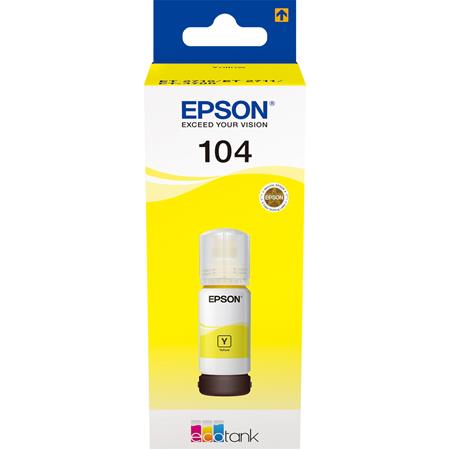 Tinteiro Amarelo Epson EcoTank ET-2710/ET-4700 - 65ml - 104