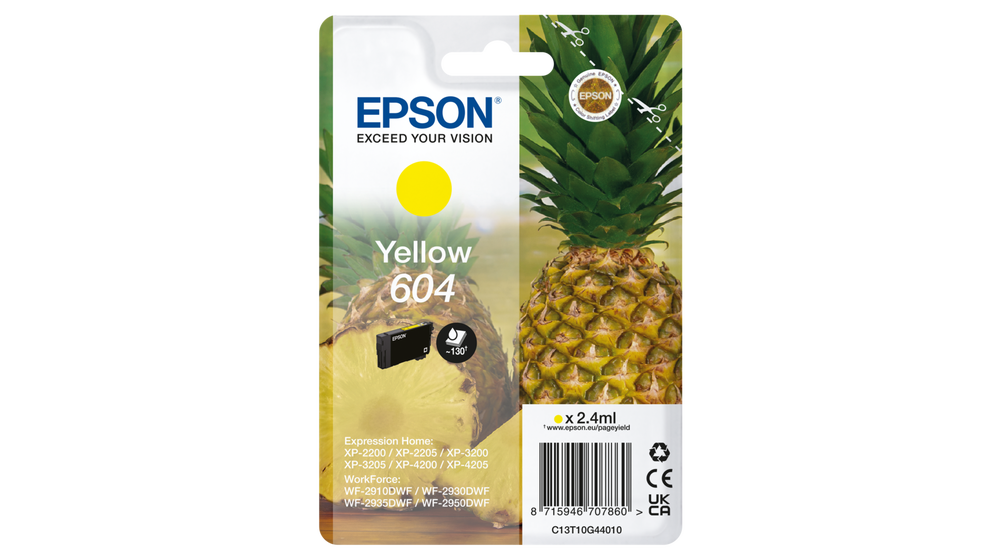 Tinteiro Amarelo Epson WorkForce XP-2200/WF-2910DWF - 604