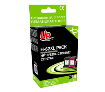 Tinteiro Compatível p/ HP Officejet 5740 62XL - Pack 2