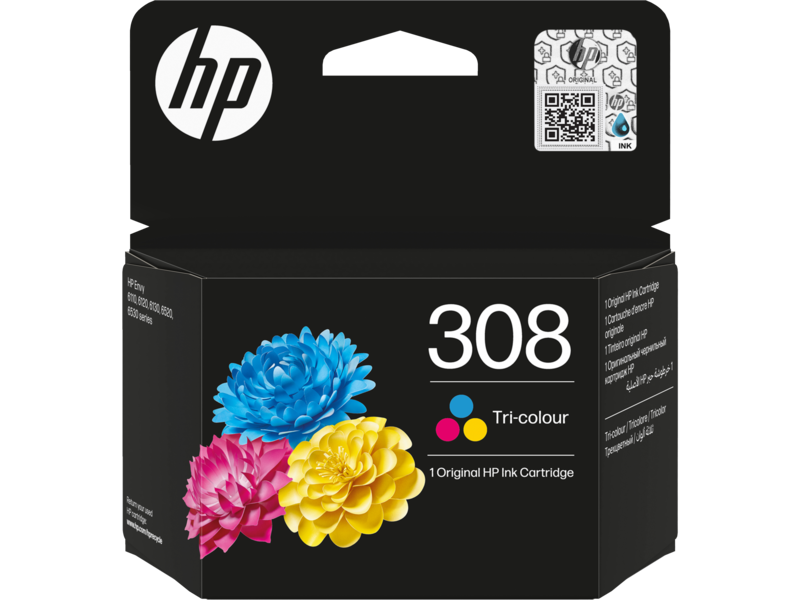 Tinteiro Cores HP Envy 6110e/6130e/6520e/6558e - HP308