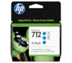 Tinteiro Ciano HP DesignJet T210/T630-29ml - Pack de 3 - 712