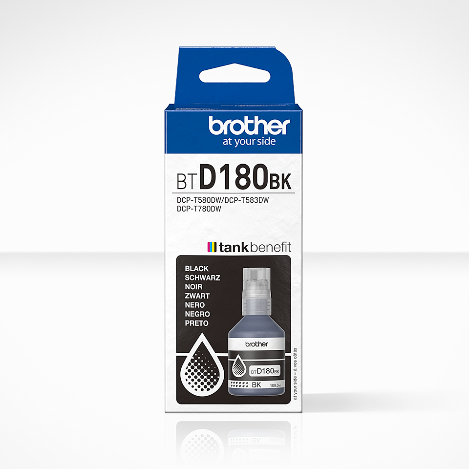 Frasco de Tinta Preta Brother Tankbenefit - BTD180BK