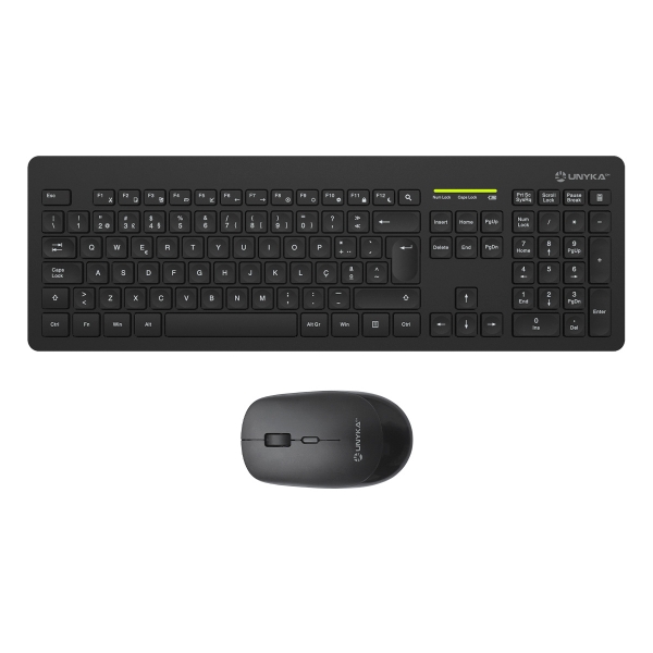Teclado + Rato Unykach MK212 Pro Slim 108 Teclas Wireless