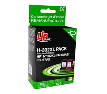 Tinteiro Reciclado p/ HP OJ 3800 Nº302XL - Pack (Uprint)